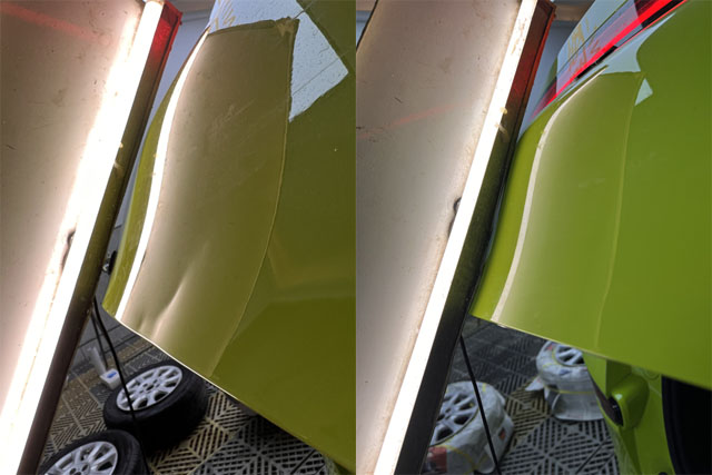  小鵬后蓋凹坑無(wú)痕修復(fù)，濟(jì)南專(zhuān)業(yè)吸坑